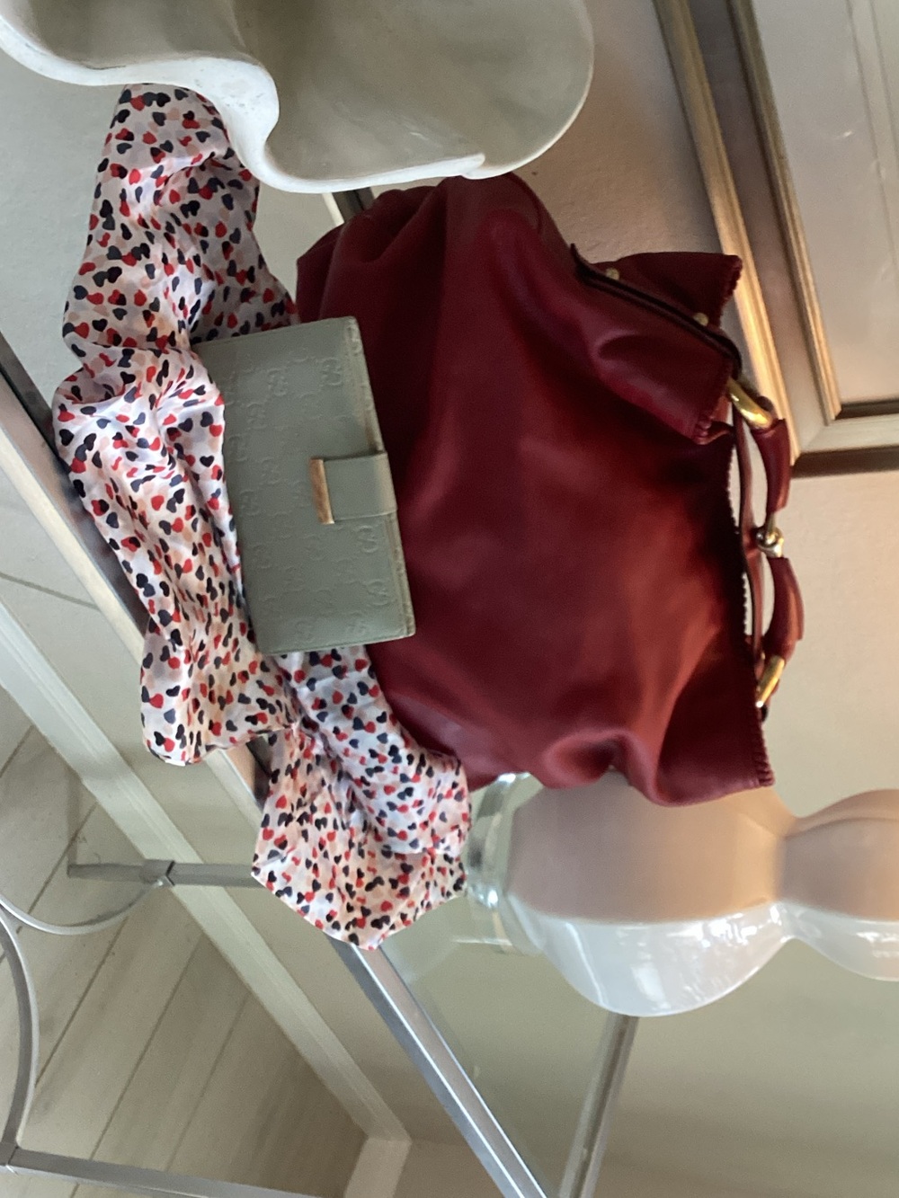 Classic Gucci Horsebit Red Leather Hobo Bag